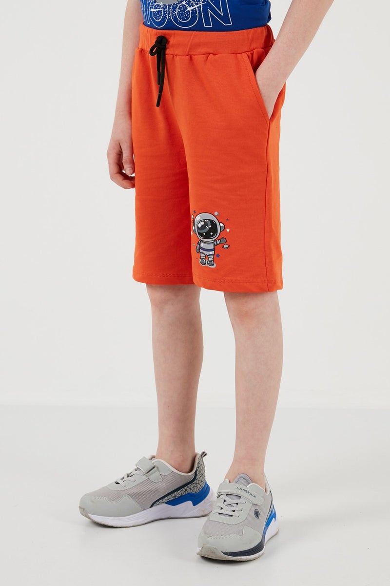 Lela Cotton Regular Fit Crew Neck Top and Bottom Set with Shorts Boy's Suit 6212008 - Image 4