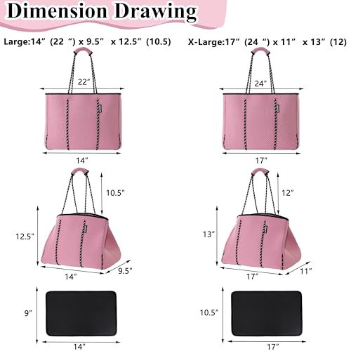 QOGiR Multipurpose Gym Beach Bag - Light Weight, Large, Sports (Dusty Rose, Large) … - Image 2