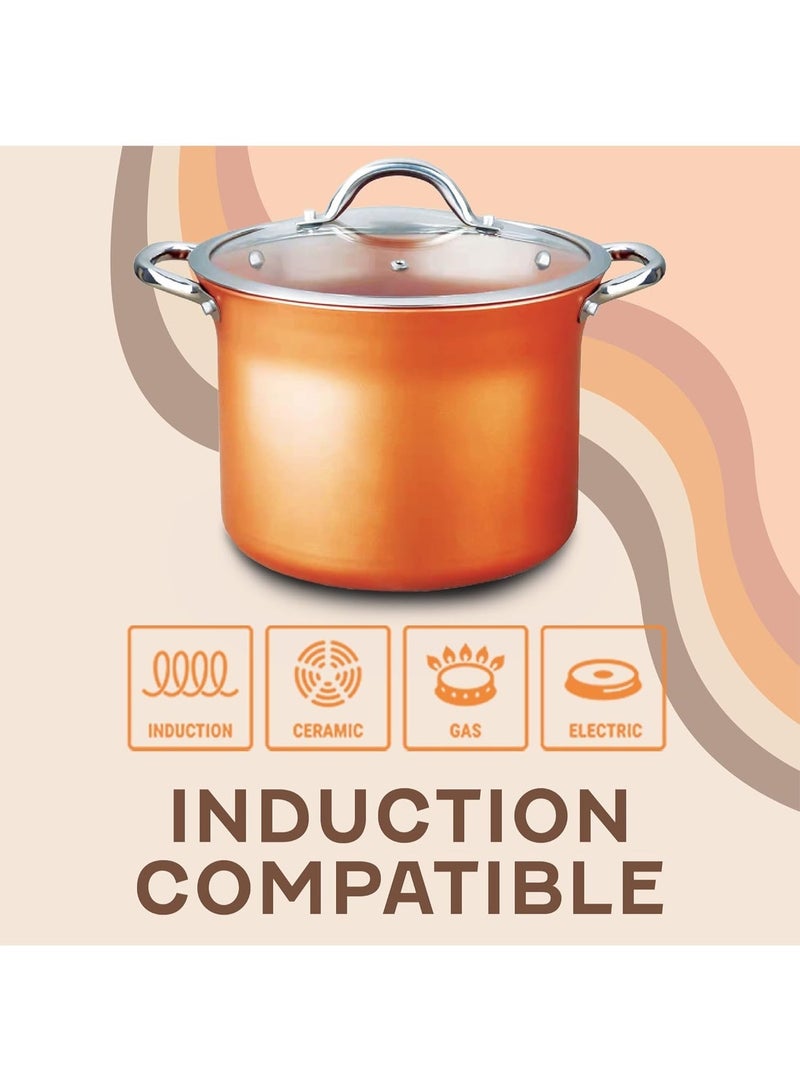 Bukela 5Pcs Stainless Steel Cookware Set,  Induction Compatible Base, Dishwasher-Safe, Strong, Heavy-Duty Riveted Handles - Image 5