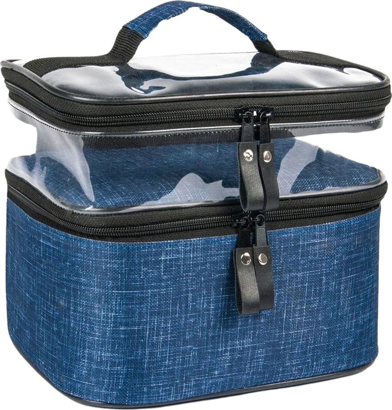 Bambus Home Women's Makeup Bag Two Large Compartments Hanging Foldable Care Travel Organizer  - Image 1