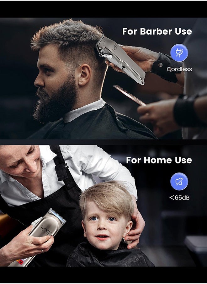 LAC - Hair Clippers for Men Hair Trimmer Beard Trimmer for Men Razor Kit - Gold Rechargeable USB Professional Cordless Hair Clippers for Men with LED Display for Barber - Image 1