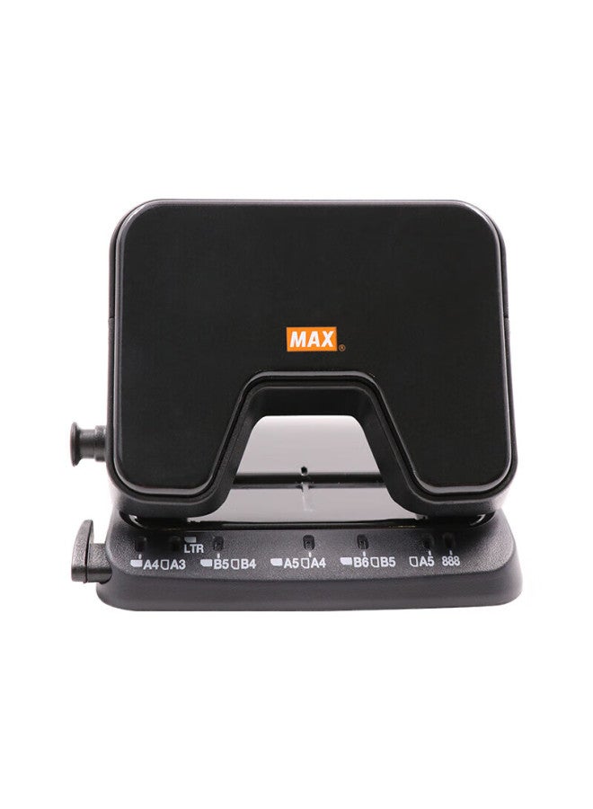 ماكس Max Dp-25t ثنائي الثقوب مع رافعة، سعة 25 ورقة، أسود - Image 1