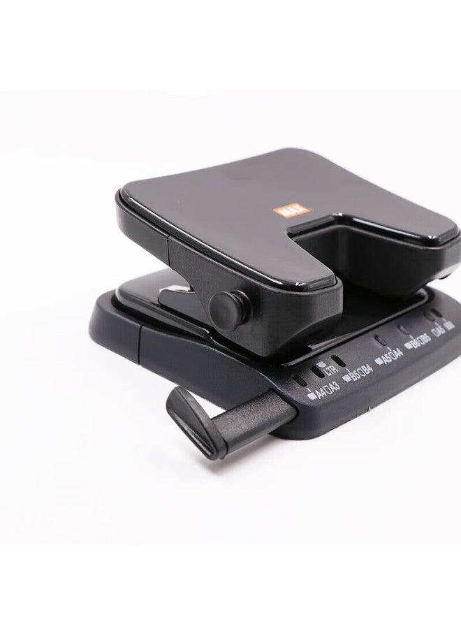 ماكس Max Dp-25t ثنائي الثقوب مع رافعة، سعة 25 ورقة، أسود - Image 2