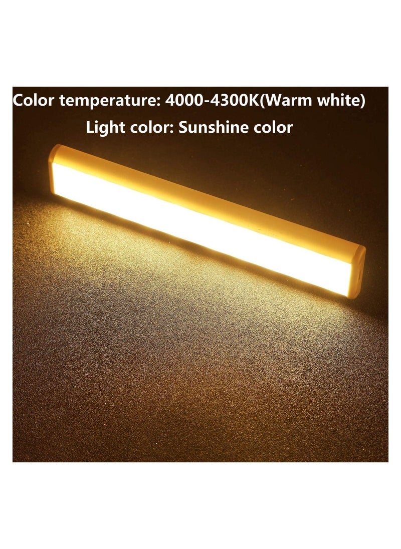 Motion Sensor Light Bar Night Light for Room, Stick-on Anywhere Wireless Battery Operated 10 LEDs Closet Lights Wardrobe Lighting LED Light(Warm White, 3 Pack) - Image 5