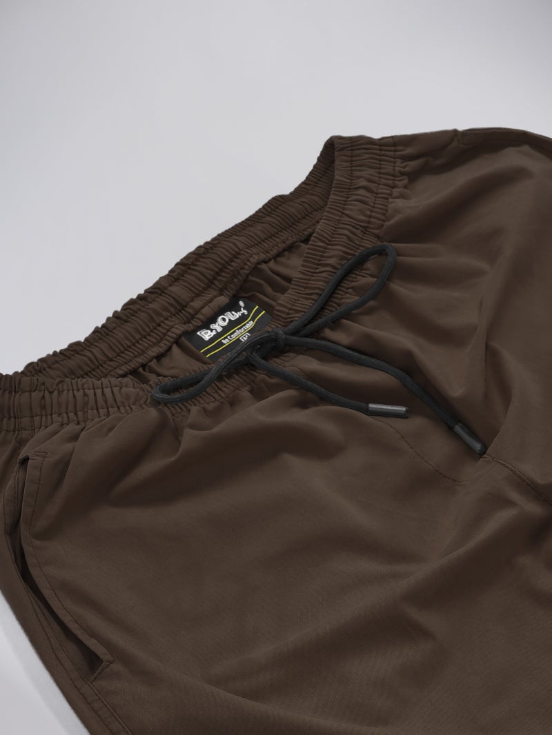 Beyoung Coffee Brown Cotton Cargo Joggers - Image 2