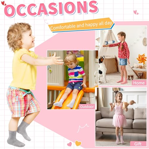 Tphon Toddler Socks, Baby Non Slip Socks for Boys Girls 12 Pairs Kids Infants Children Sock 7-10 Years - Image 5