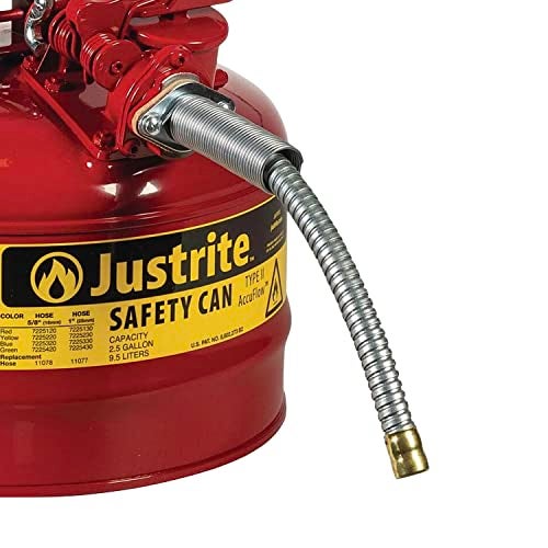 Justrite 11078 5/8" Diameter x 9" Long Flex Hoses for Type II Safety Can - Image 2