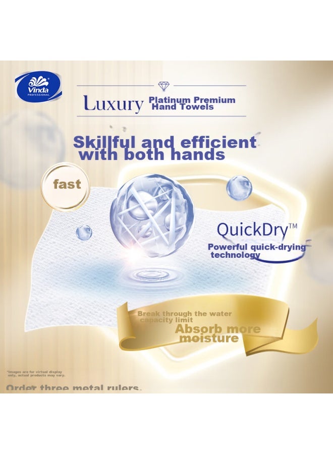 Vinda Hand Towels, 2-ply, 130 Sheets*3 Packs, XL Size, Hotel Bathroom And Commercial Use, Bozhen High-end Facial Tissues - Image 2