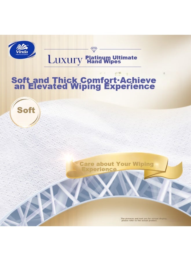 Vinda Hand Towels, 2-ply, 130 Sheets*3 Packs, XL Size, Hotel Bathroom And Commercial Use, Bozhen High-end Facial Tissues - Image 4