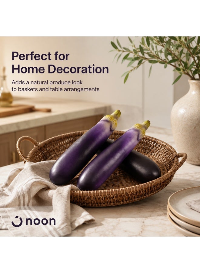 Realistic Artificial Eggplant Display Props 3 Piece Set - Image 5