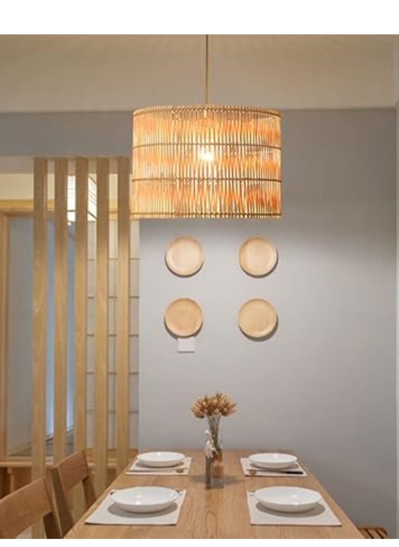 Living Set of 2 Rattan Lighting Hanging Lamp For Home  - Image 3