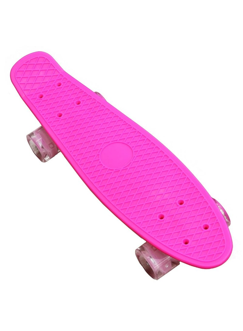 AGD Skateboard For Children With LED Wheels, Pink - Image 1