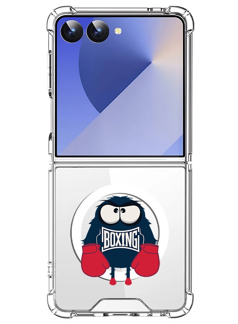 Theodor Magnetic Case for Samsung Galaxy Z Flip 7 Compatible with MagSafe Wireless Charging, Shockproof Phone Bumper Cover Boxing - Image 1