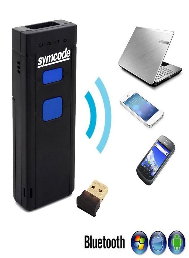 سيمكود ماسح ضوئي لاسلكي للرموز الشريطية من Symcode بتقنية البلوتوث، متوافق مع وظيفة البلوتوث والتردد اللاسلكي 2.4 جيجاهرتز، قارئ رموز شريطية محمول يعمل مع أنظمة ويندوز، ماك، أندرويد، وآيفون (الهواتف، الأجهزة اللوحية، أو أجهزة الكمبيوتر). - Image 4