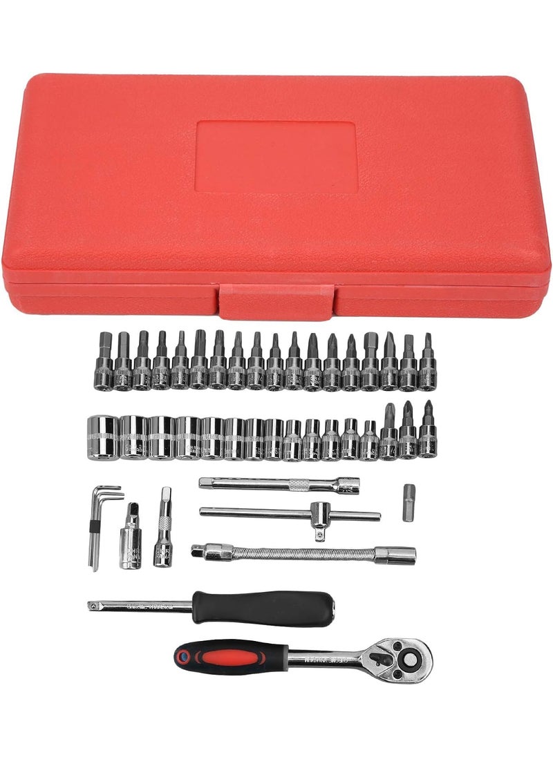 Pamidhar Pamidhar 46 in 1 Pcs tool kit Screwdriver set and Socket Set Wrench Set Multi Purpose Combination Tool Case Precision Socket Set Combination Vanadium Steel  - Image 3