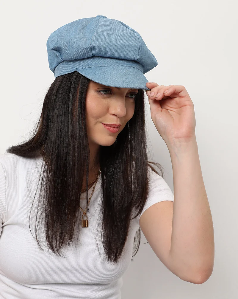 صوص هاوت Blue Corduroy Vintage Newsboy Cap