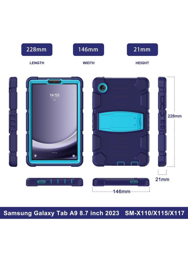 إيروريكس جراب لجهاز Samsung Galaxy Tab A9 مزود بإطار شاشة محمي بثلاث طبقات + جراب كمبيوتر لوحي مضاد للصدمات من السيليكون مع حامل - Image 2