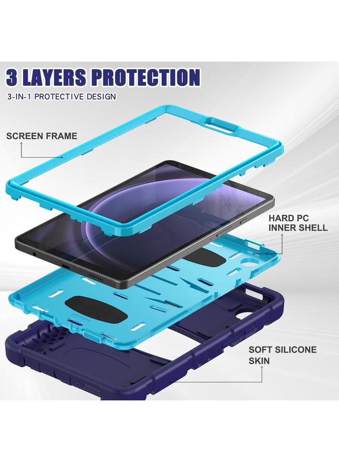 إيروريكس جراب لجهاز Samsung Galaxy Tab A9 مزود بإطار شاشة محمي بثلاث طبقات + جراب كمبيوتر لوحي مضاد للصدمات من السيليكون مع حامل - Image 4