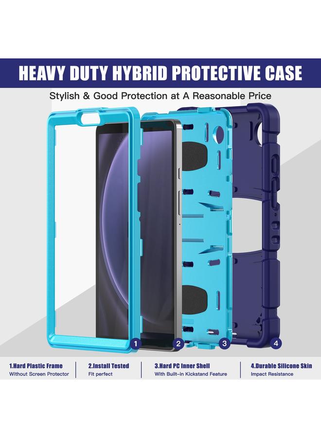 إيروريكس جراب لجهاز Samsung Galaxy Tab A9 مزود بإطار شاشة محمي بثلاث طبقات + جراب كمبيوتر لوحي مضاد للصدمات من السيليكون مع حامل - Image 5