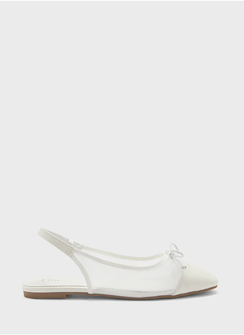 ELLA Classic Slingback Ballerina With Bow