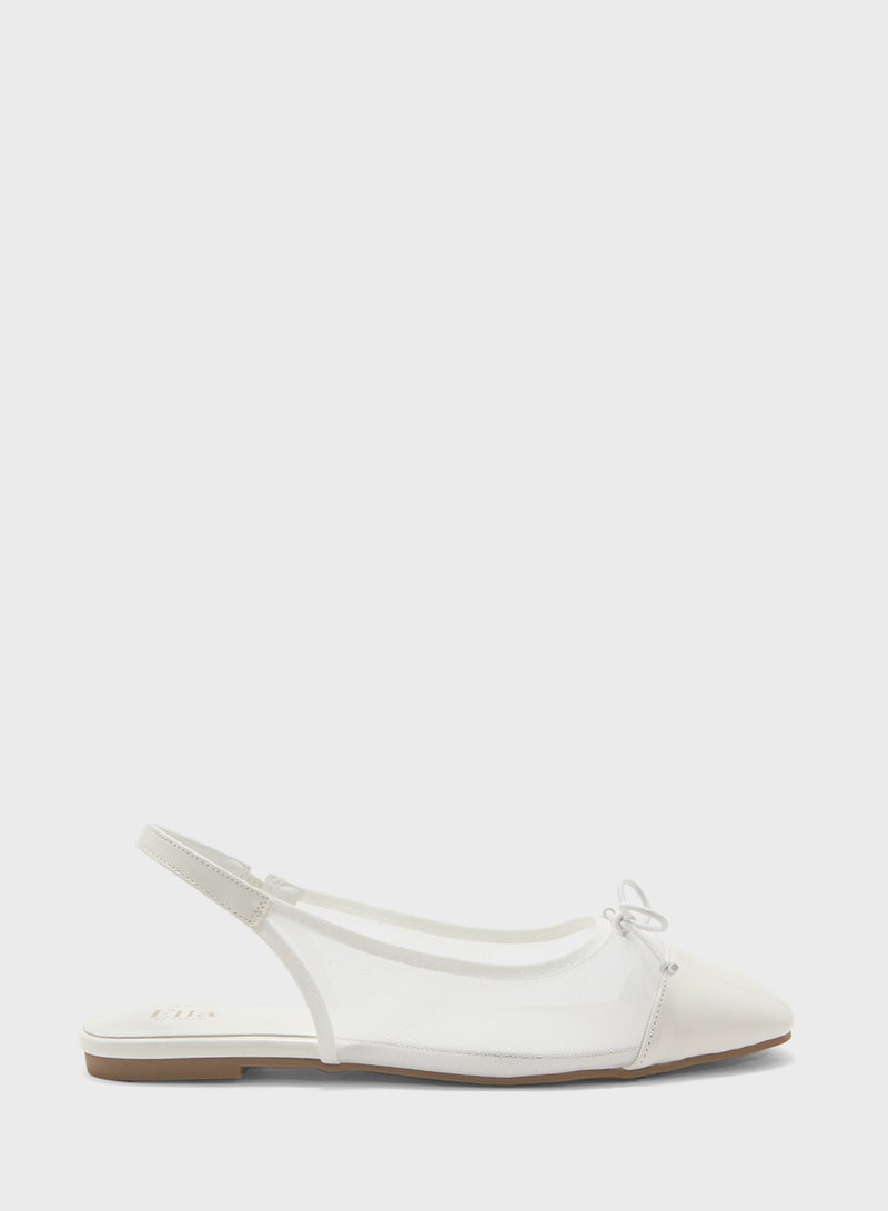 ELLA Classic Slingback Ballerina With Bow  - Image 1