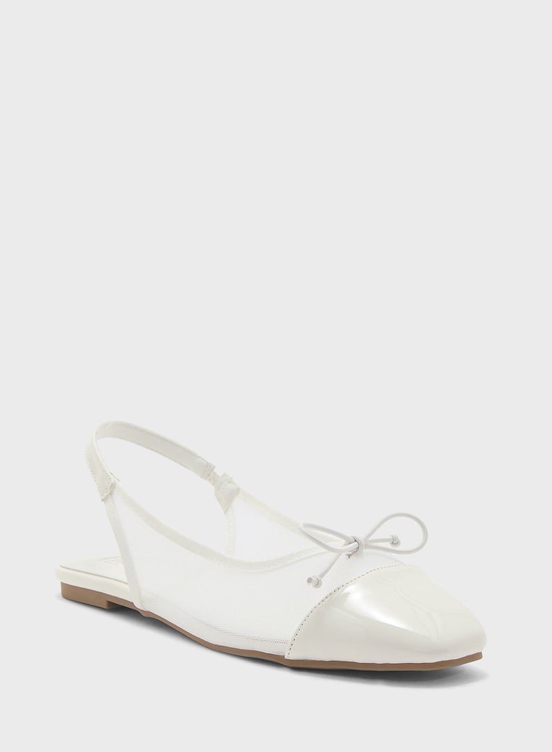 ELLA Classic Slingback Ballerina With Bow  - Image 2