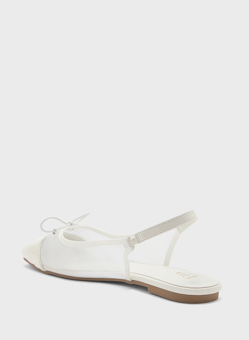 ELLA Classic Slingback Ballerina With Bow  - Image 3