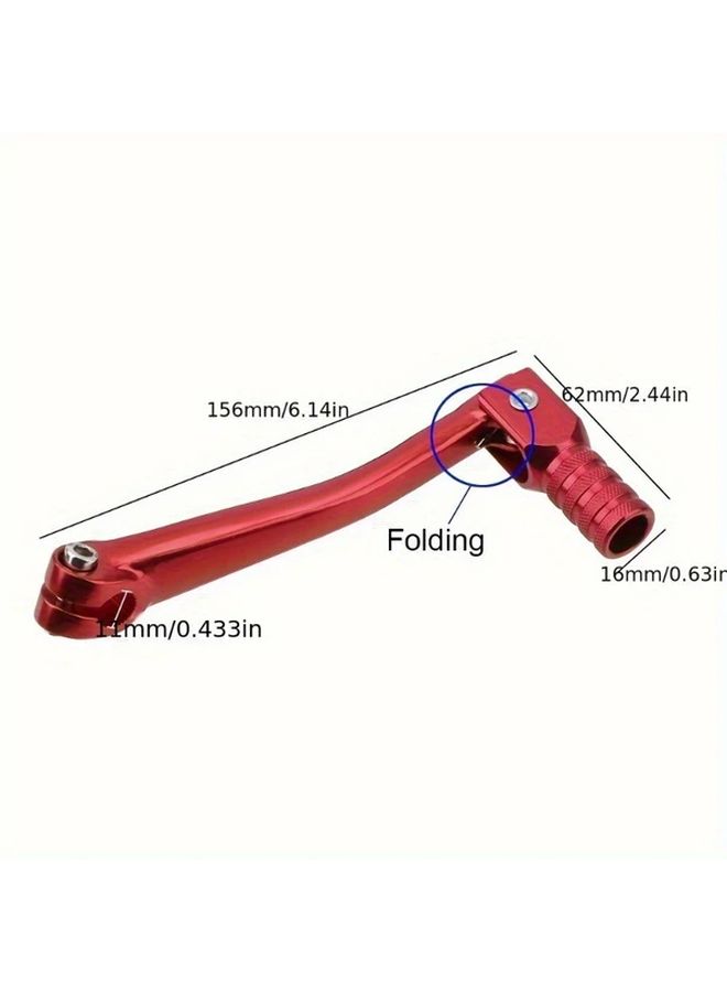 Blue CNC Folding Motorcycle Gear Shift Lever Polished Aluminum Off Road Accessory 1pc - Image 2