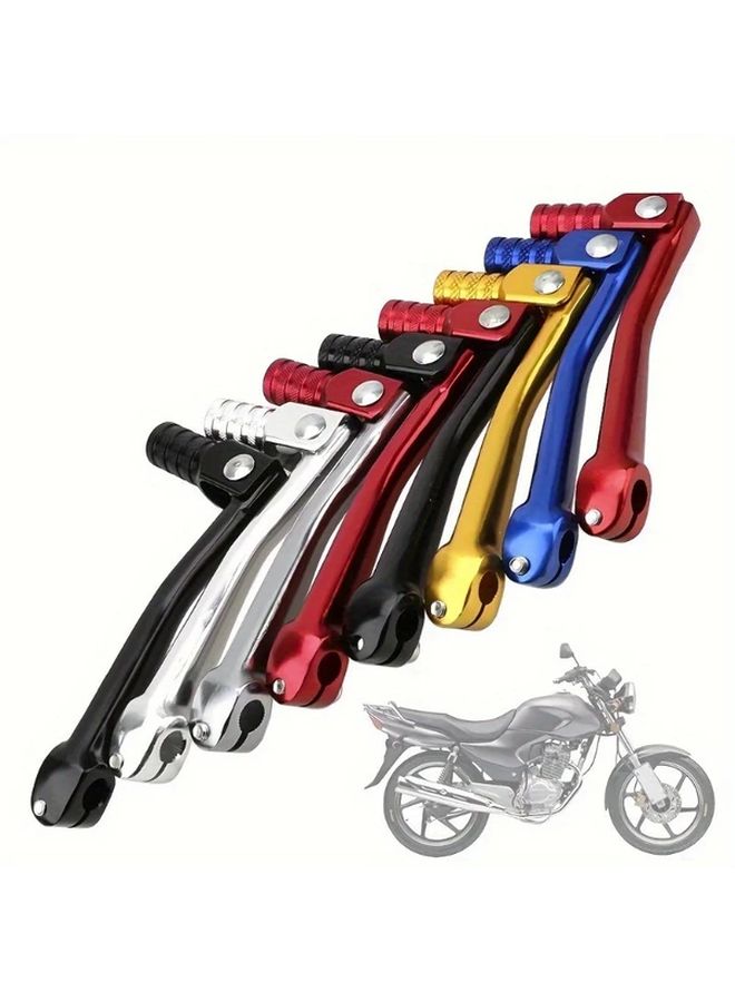 Blue CNC Folding Motorcycle Gear Shift Lever Polished Aluminum Off Road Accessory 1pc - Image 4