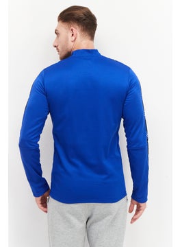 Adidas Men Sportswear Fit Long Sleeve Outdoor Sweatshirts, Blue  - Image 2