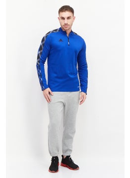 Adidas Men Sportswear Fit Long Sleeve Outdoor Sweatshirts, Blue  - Image 3