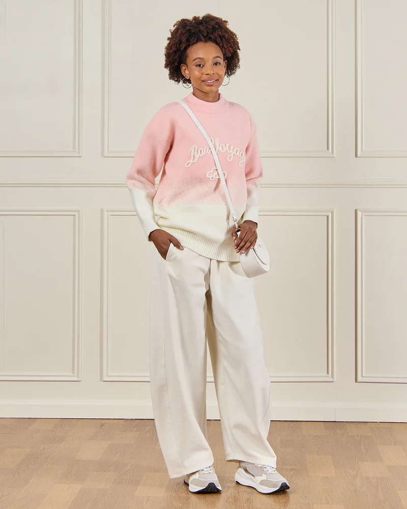 Redtag Senior Girls Pink Print Pullover