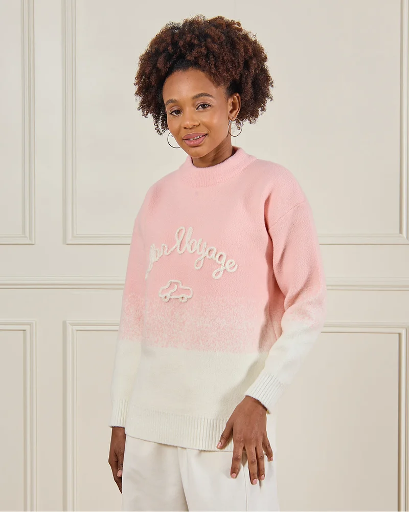Redtag Senior Girls Pink Print Pullover