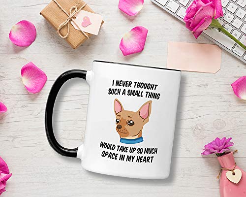 Casitika Chihuahua Gifts. 11 oz Chiuaua Coffee Mug. Gift Idea for Women or Men who Love their Dog. I Never Thought a Small Thing Would Take my Heart. - Image 2