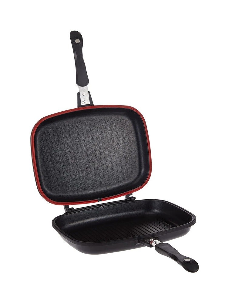 أي كي دي سي مقلاة شواء مزدوجة من الألومنيوم المصبوب من رويال فورد، 32 سم، تصميم من 5 طبقات - Image 1