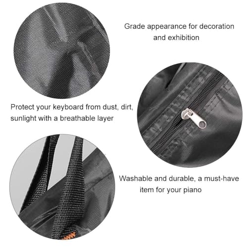 MOCKING BIRD 61 Keys Padded Keyboard Bag –Compatible with Yamaha PSR-F52, F51, E263 & Casio CTK 2550, CTK 3500, CT-S200, CT-S300 – 38-Inch Waterproof Piano Cover with Extra Pocket - Image 4