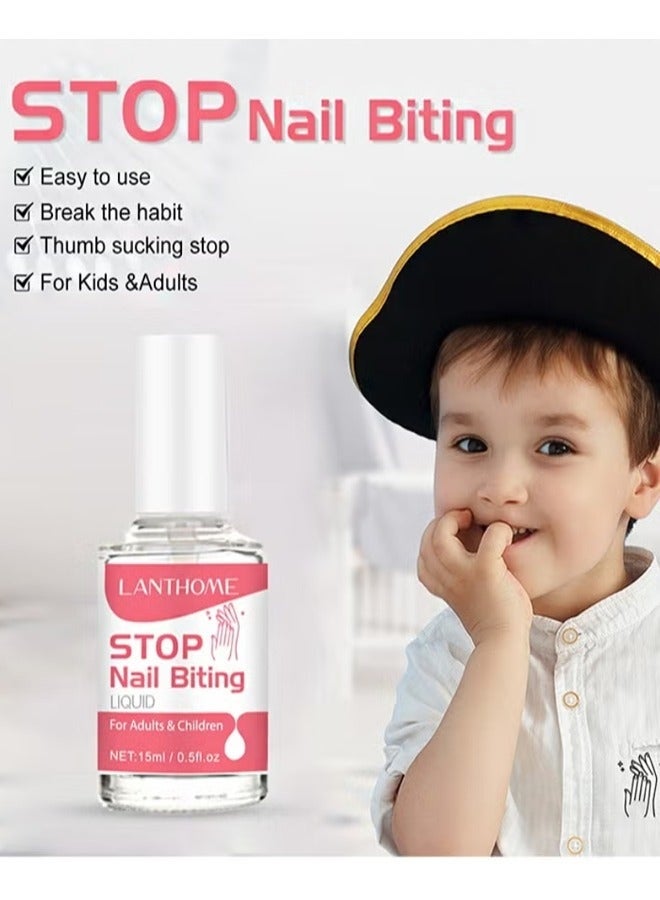 Lanthome Nail Biting Treatment for Kids, Natural Thumb Sucking Pain Relief for Kids, Bitters, Plant Extracts (15ml) - Image 2