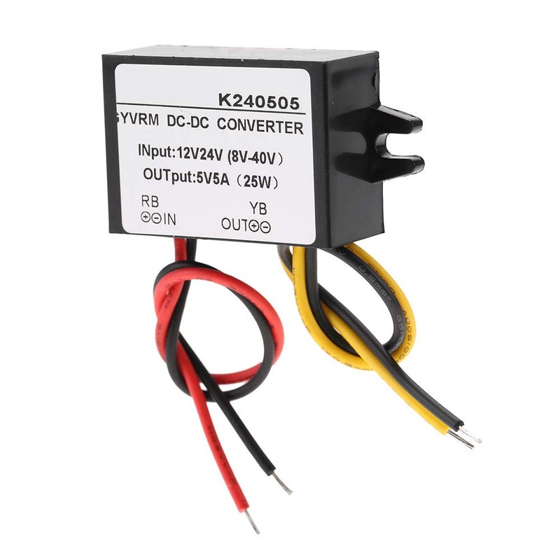 Compact 12V 24V to 5V 5A DC Converter for Car LED Display Router USB Devices - Image 2