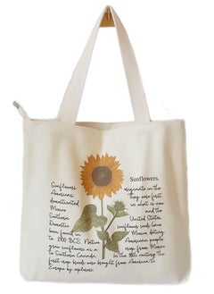 Canvas Tote Bag Strap Reusable Grocery Shopping Cloth Bag Zip Tote Bag Women Eco-Friendly Tote Bag with Handle Washable Fashion Beach Tote Shoulder Bag Women Shopping, School