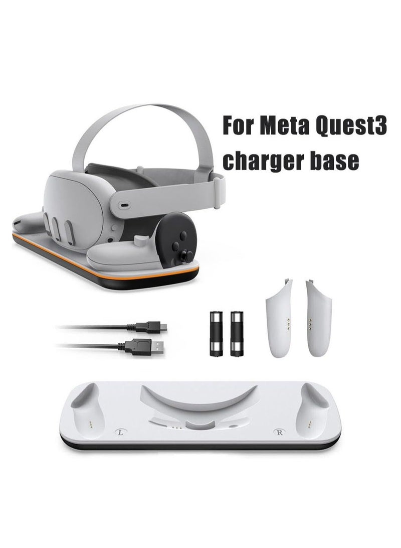 Charging Station for Quest 3, Charging Station for Quest 3 Accessories, Headset and Controller, Wall Mount, Charging Station for Quest 3, White - Image 2