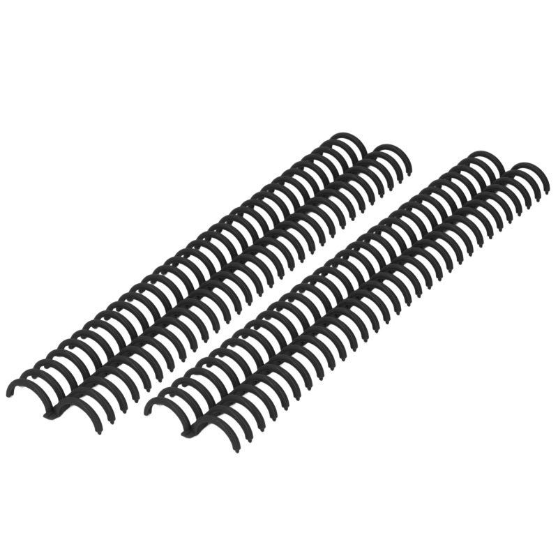 30 Hole Loose Leaf Binding Strip 22mm Inner Diameter Durable PP Material - 10 Pieces Black Binding Spines for Office Staff Students - Image 4