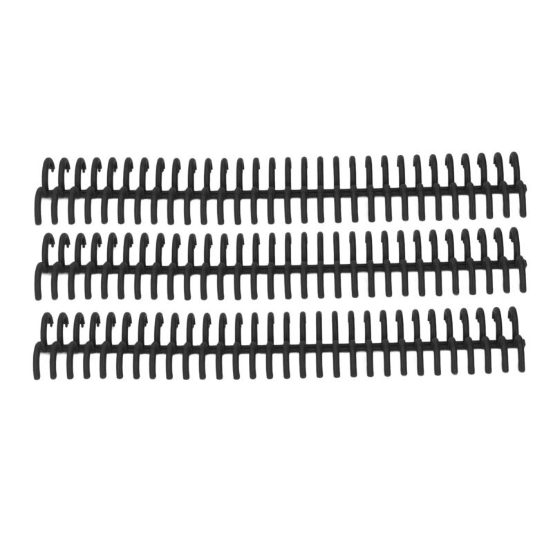 30 Hole Loose Leaf Binding Strip 22mm Inner Diameter Durable PP Material - 10 Pieces Black Binding Spines for Office Staff Students - Image 2