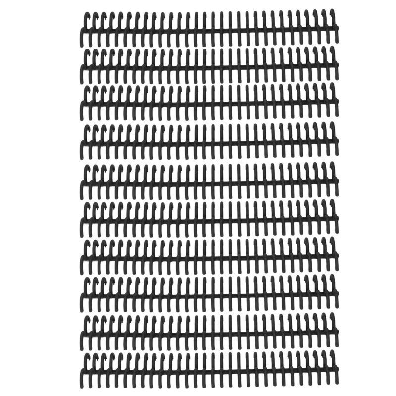 30 Hole Loose Leaf Binding Strip 22mm Inner Diameter Durable PP Material - 10 Pieces Black Binding Spines for Office Staff Students - Image 1