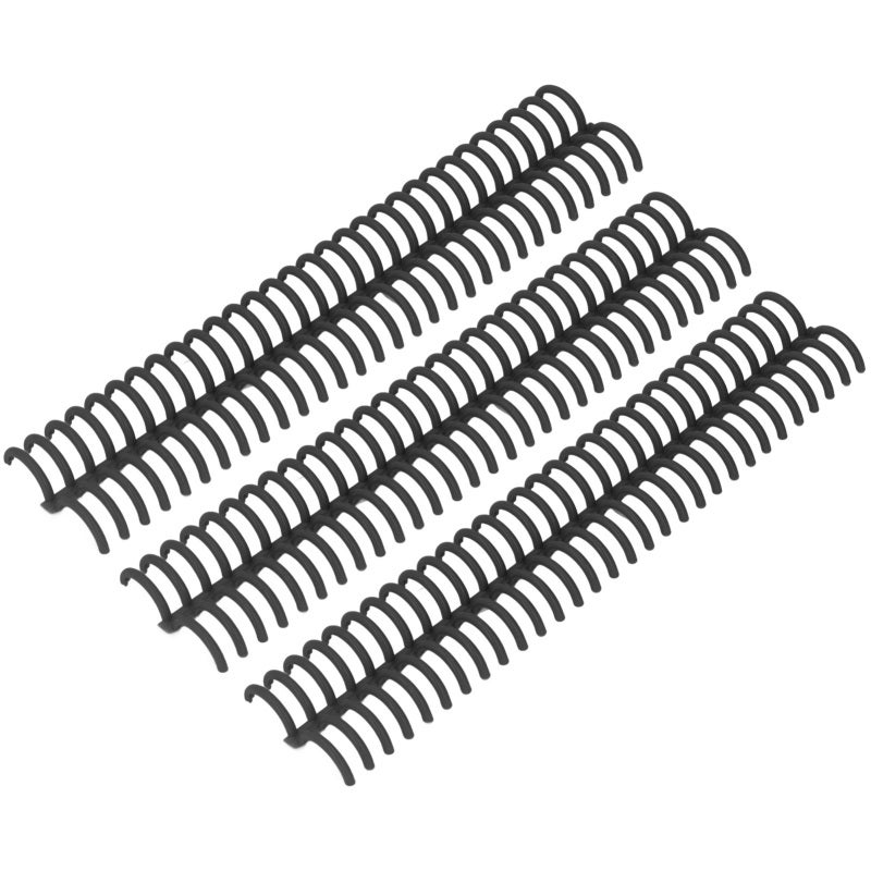 30 Hole Loose Leaf Binding Strip 22mm Inner Diameter Durable PP Material - 10 Pieces Black Binding Spines for Office Staff Students - Image 3
