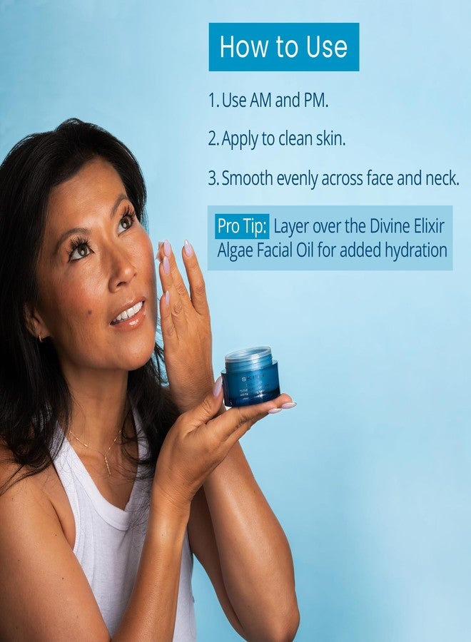 Skinn مرطب SKINN للبشرة الجافة، إكسير إلهي جل كريم مرطب من الطحالب (1.7 أونصة سائلة) - مرطب جل للوجه والجسم يرطب ويقشر البشرة بينما يعزز مظهرها - يساعد في تقليل الخطوط الدقيقة - Image 5