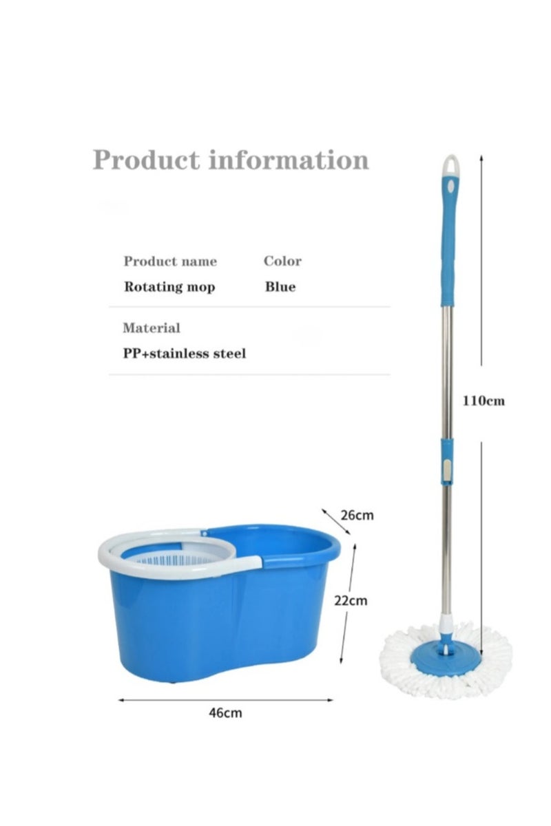 BAIG 360° Spin Mop Bucket Sets with Wring System in Microfiber Heads, Stainless Steel Basket 61" Extended Handle Floor Cleaning - Image 3