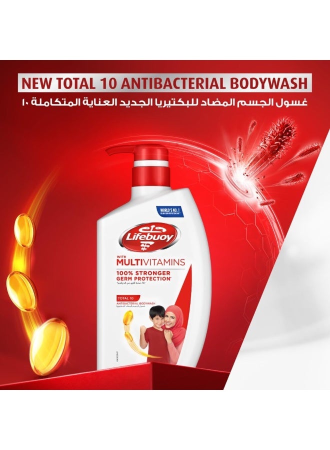 Lifebuoy Antibacterial Body Wash, Total 10, For 100% Stronger Germ Protection And Hygiene 700mlml - Image 3