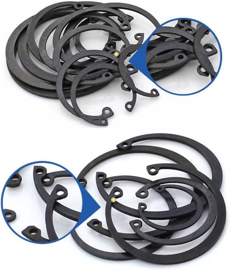 Black 65 Manganese Steel Internal Circlips C-type Elastic Open Circlip C Type Internal Circlip Retaining Rings(10pcs,M30) - Image 3
