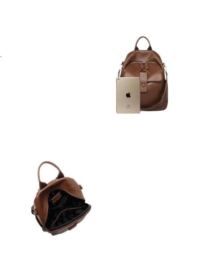 ZOOLER Top Layer Cowhide Women'S Fashion Retro Backpack Women New Large Capacity Travel Bag Student School Bag Women - Image 1