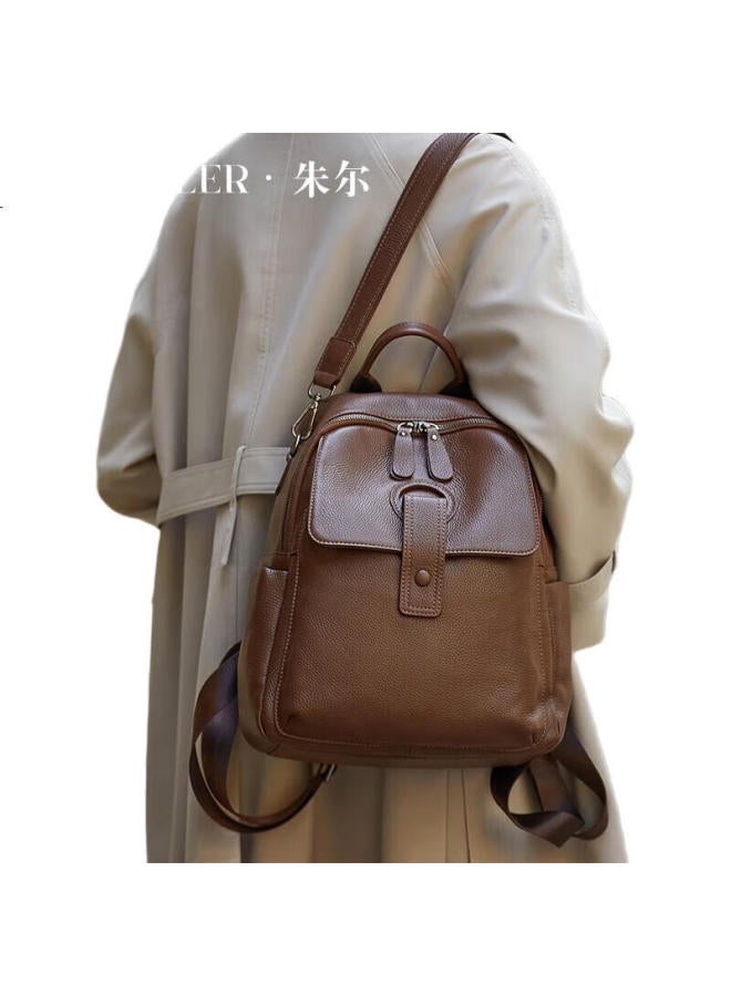 ZOOLER Top Layer Cowhide Women'S Fashion Retro Backpack Women New Large Capacity Travel Bag Student School Bag Women - Image 2